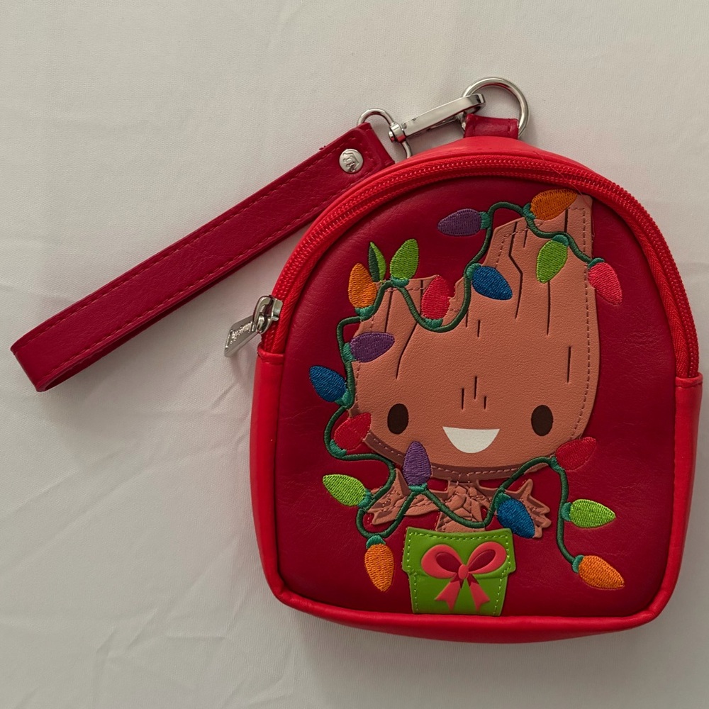 Loungefly Disney Parks Baby Groot Holiday Wristlet / Coin Purse